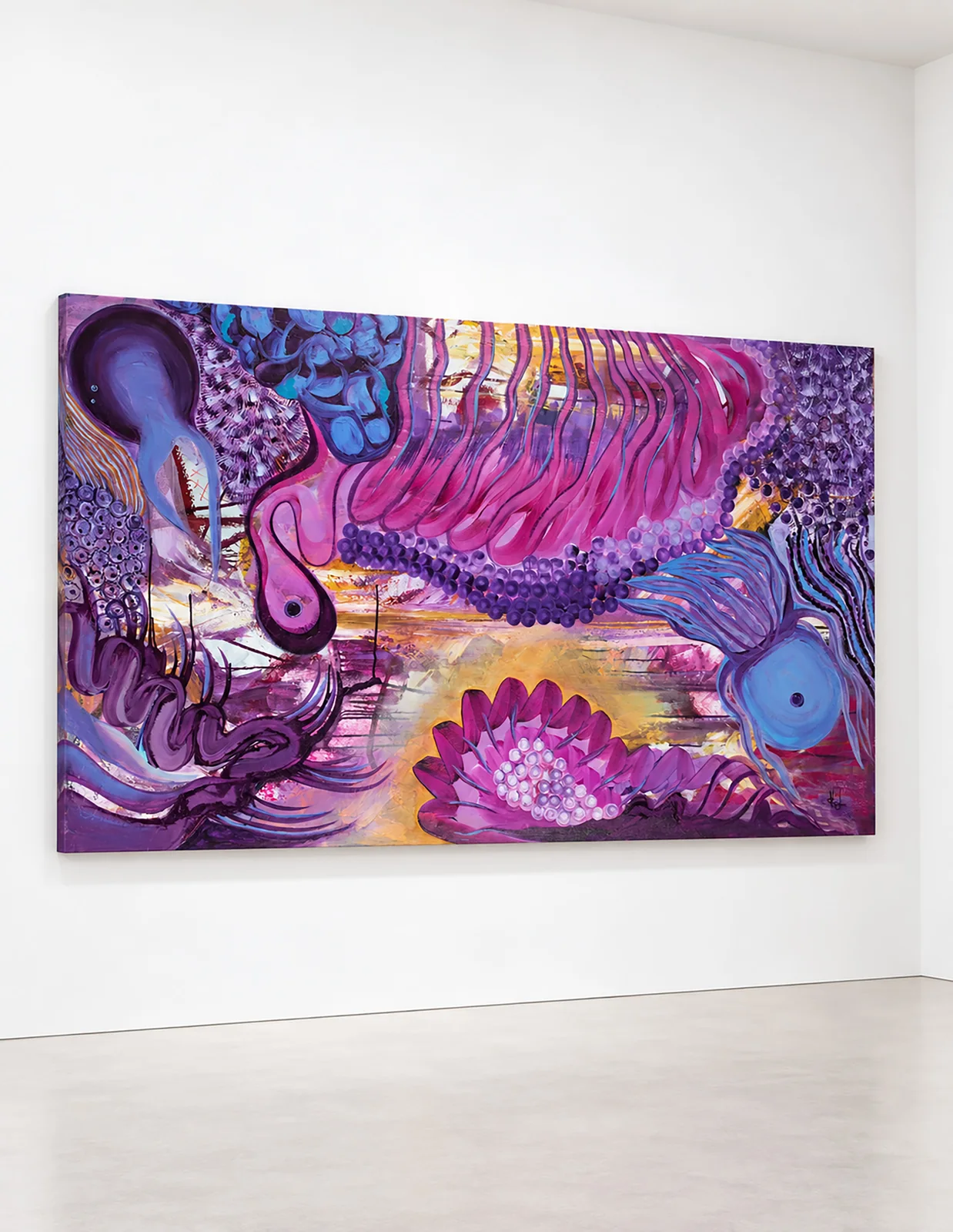 Breathing Love in a gallery room